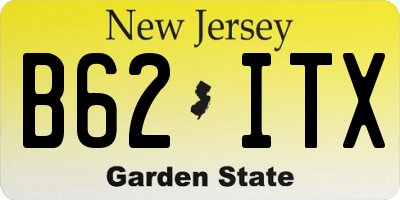 NJ license plate B62ITX