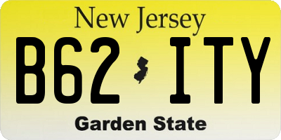 NJ license plate B62ITY