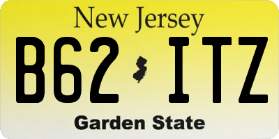 NJ license plate B62ITZ