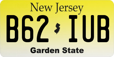 NJ license plate B62IUB