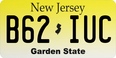 NJ license plate B62IUC