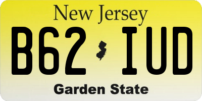 NJ license plate B62IUD