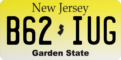 NJ license plate B62IUG