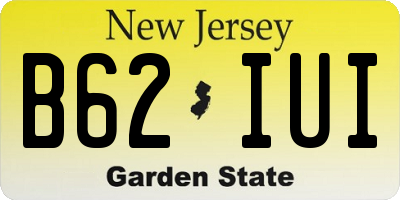 NJ license plate B62IUI