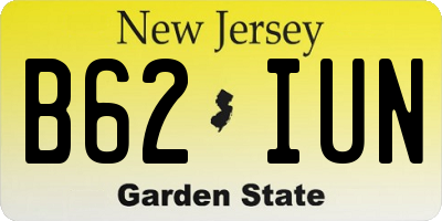 NJ license plate B62IUN