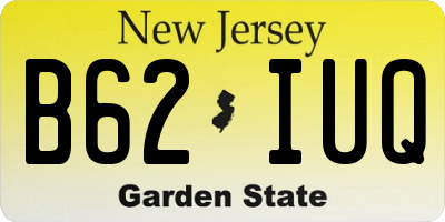 NJ license plate B62IUQ