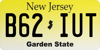 NJ license plate B62IUT