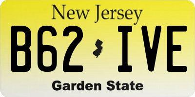 NJ license plate B62IVE