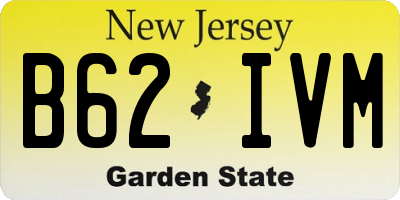 NJ license plate B62IVM