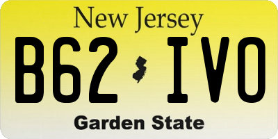 NJ license plate B62IVO