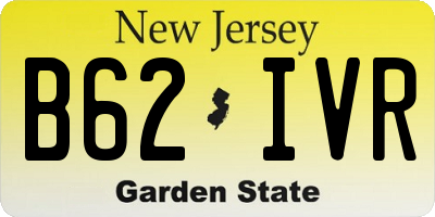 NJ license plate B62IVR