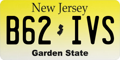 NJ license plate B62IVS
