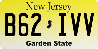 NJ license plate B62IVV