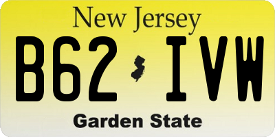 NJ license plate B62IVW