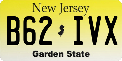 NJ license plate B62IVX
