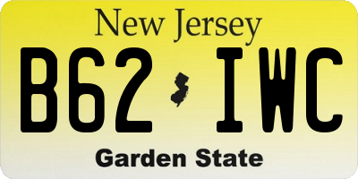NJ license plate B62IWC