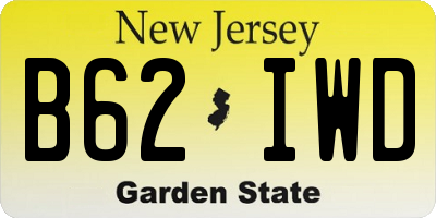 NJ license plate B62IWD