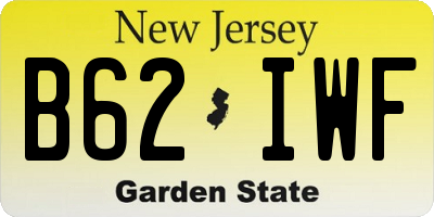NJ license plate B62IWF