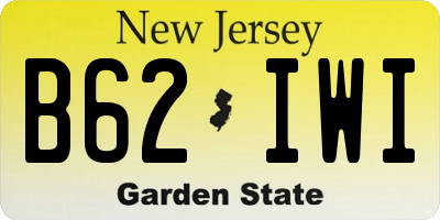 NJ license plate B62IWI
