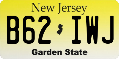 NJ license plate B62IWJ