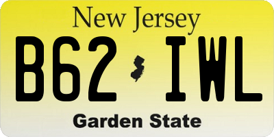 NJ license plate B62IWL