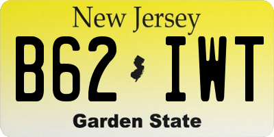 NJ license plate B62IWT