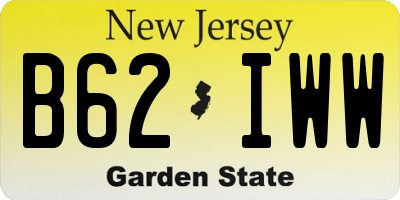 NJ license plate B62IWW