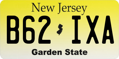 NJ license plate B62IXA