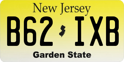 NJ license plate B62IXB