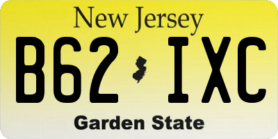 NJ license plate B62IXC