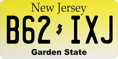 NJ license plate B62IXJ