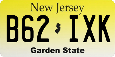 NJ license plate B62IXK