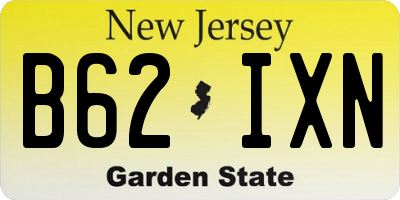 NJ license plate B62IXN