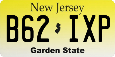 NJ license plate B62IXP