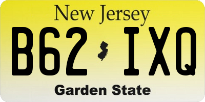 NJ license plate B62IXQ
