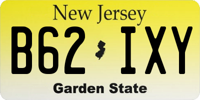 NJ license plate B62IXY