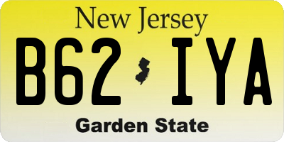 NJ license plate B62IYA