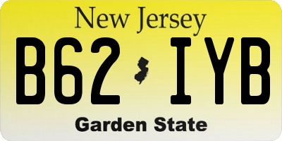 NJ license plate B62IYB