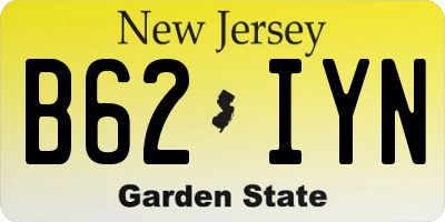 NJ license plate B62IYN