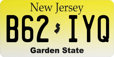 NJ license plate B62IYQ