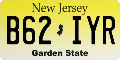 NJ license plate B62IYR