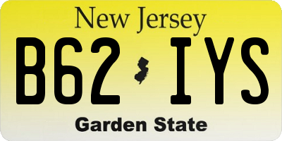 NJ license plate B62IYS