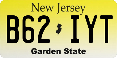 NJ license plate B62IYT