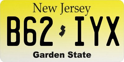 NJ license plate B62IYX