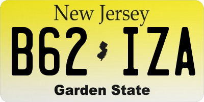 NJ license plate B62IZA