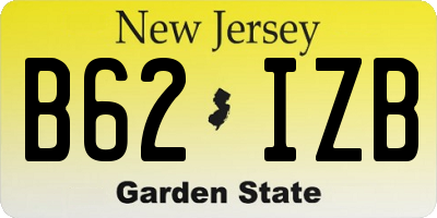 NJ license plate B62IZB
