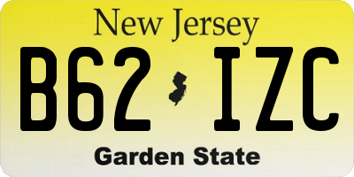 NJ license plate B62IZC