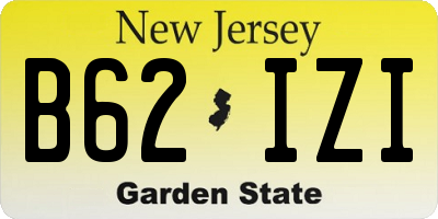 NJ license plate B62IZI
