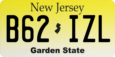 NJ license plate B62IZL