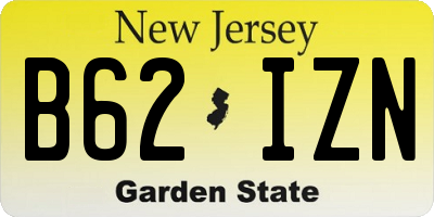 NJ license plate B62IZN